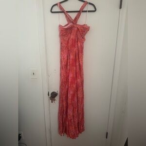 Fate Coral Floral Maxi Dress